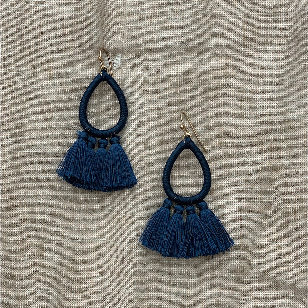 Navy Blue BaubleBar Earrings
